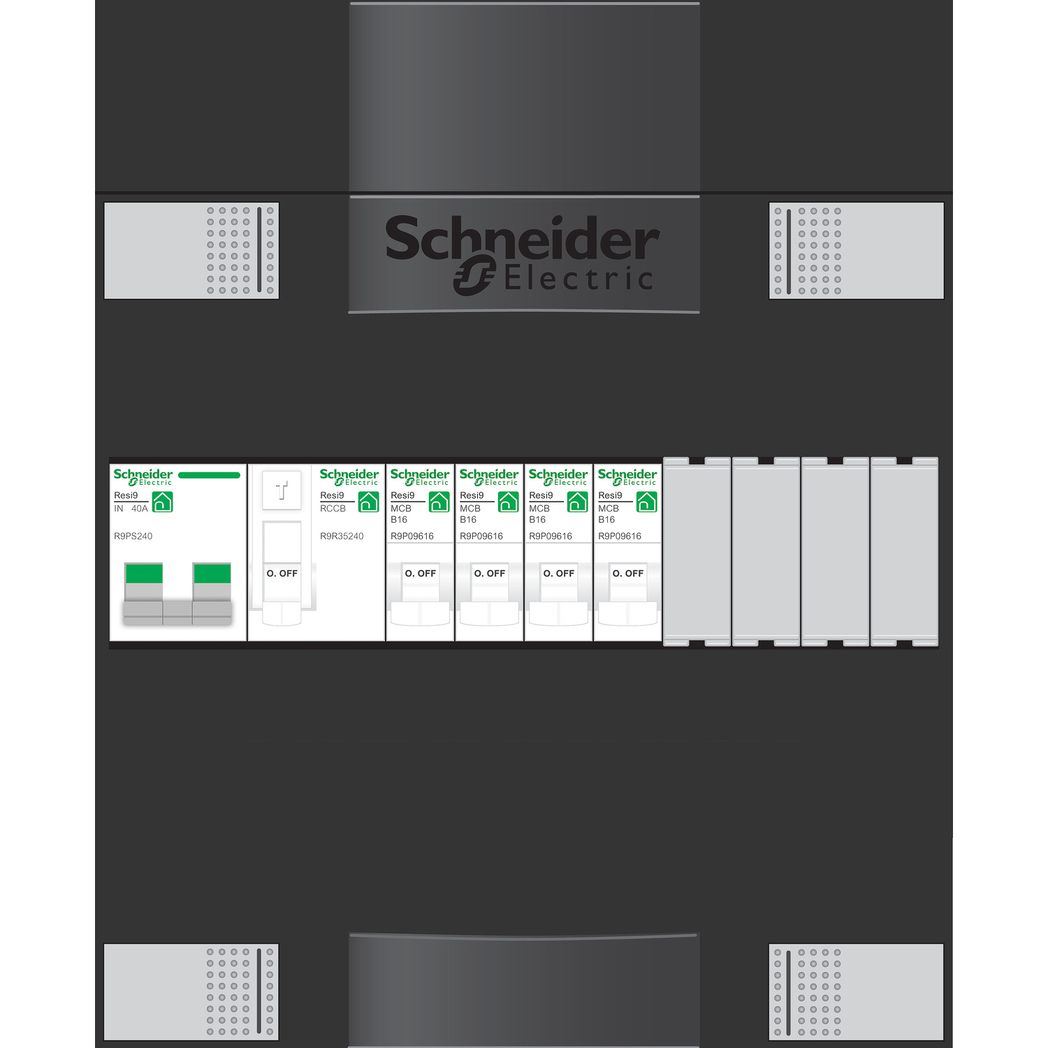 Schneider Electric Groepenkast 4Gr 1F 1Rij 1Als - Afbeelding 3