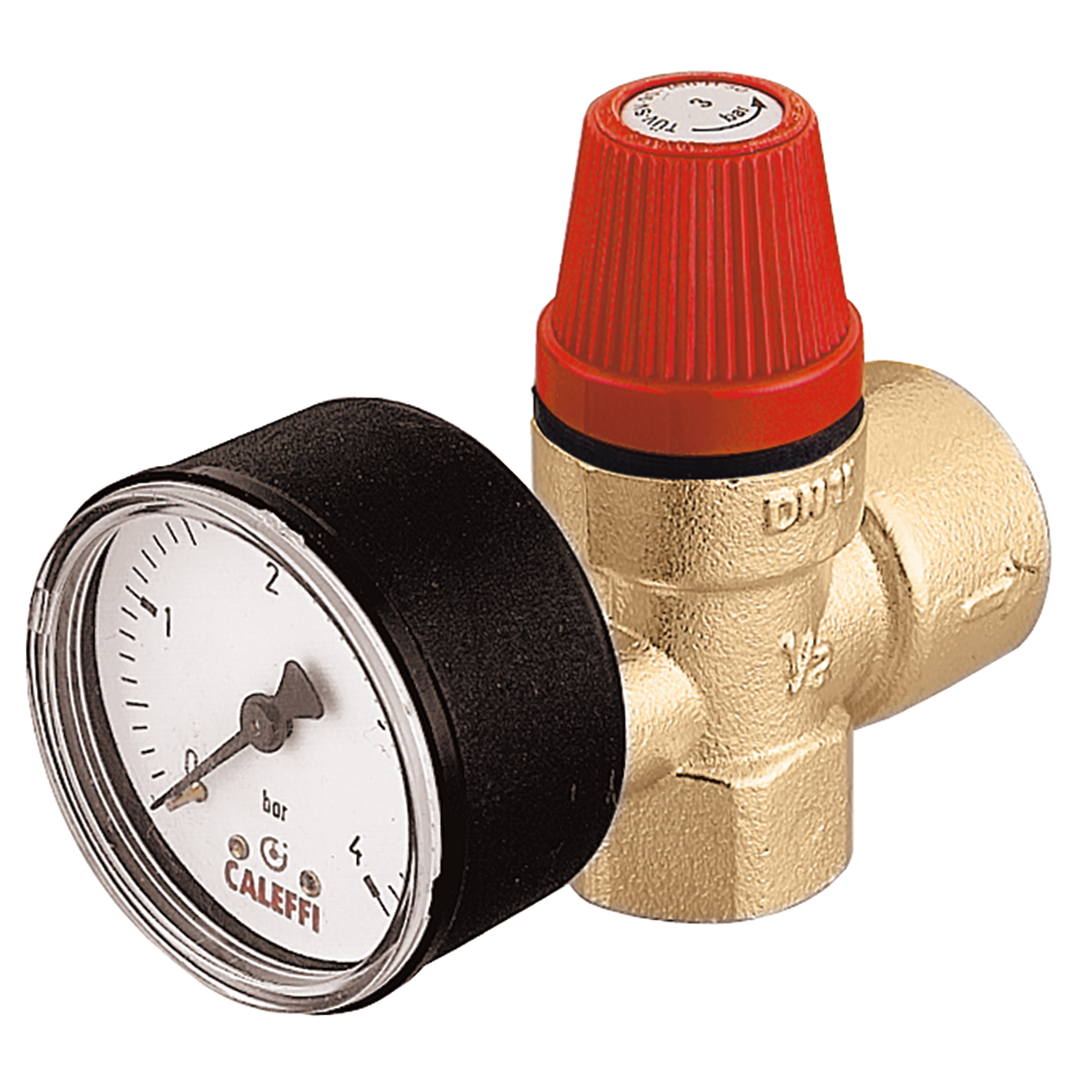 Caleffi Veiligheidsklep Tüv 1/2" 3Bar + Manometer