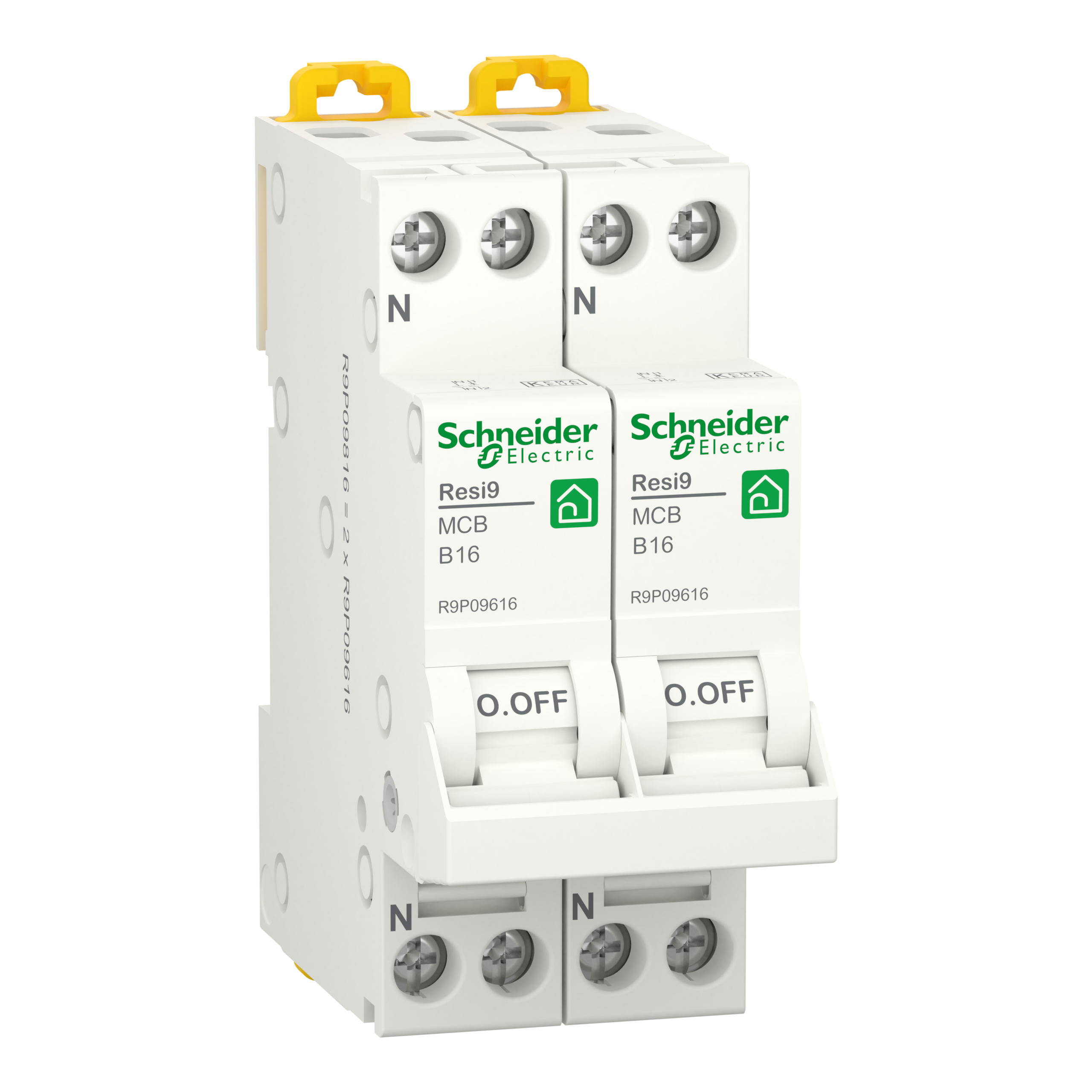 Schneider Electric Fornuisgroep 2X B16A 2X 1P+N 6Ka - Resi9