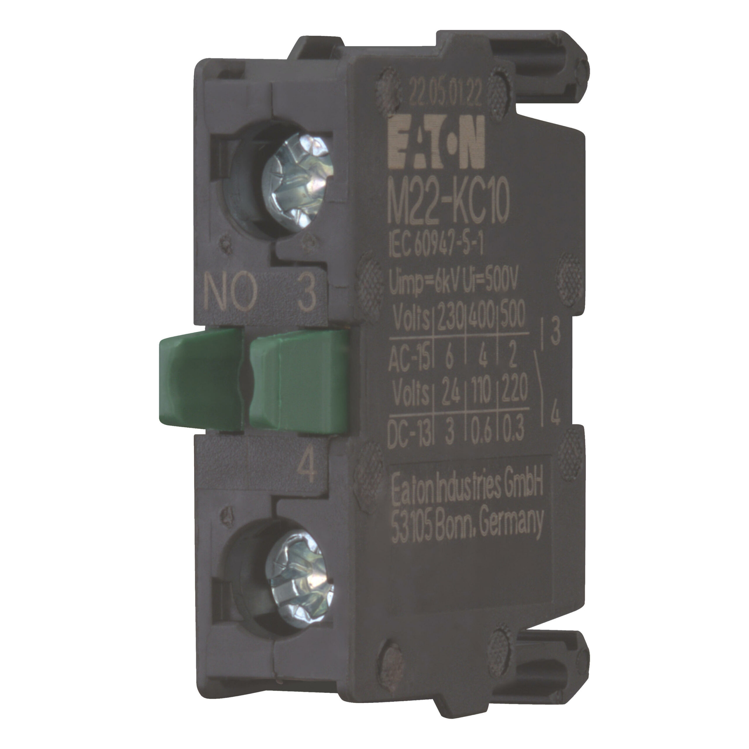 Eaton M22-Kc10 Schakel/Contactelement 1X Maak Bodembevestig.