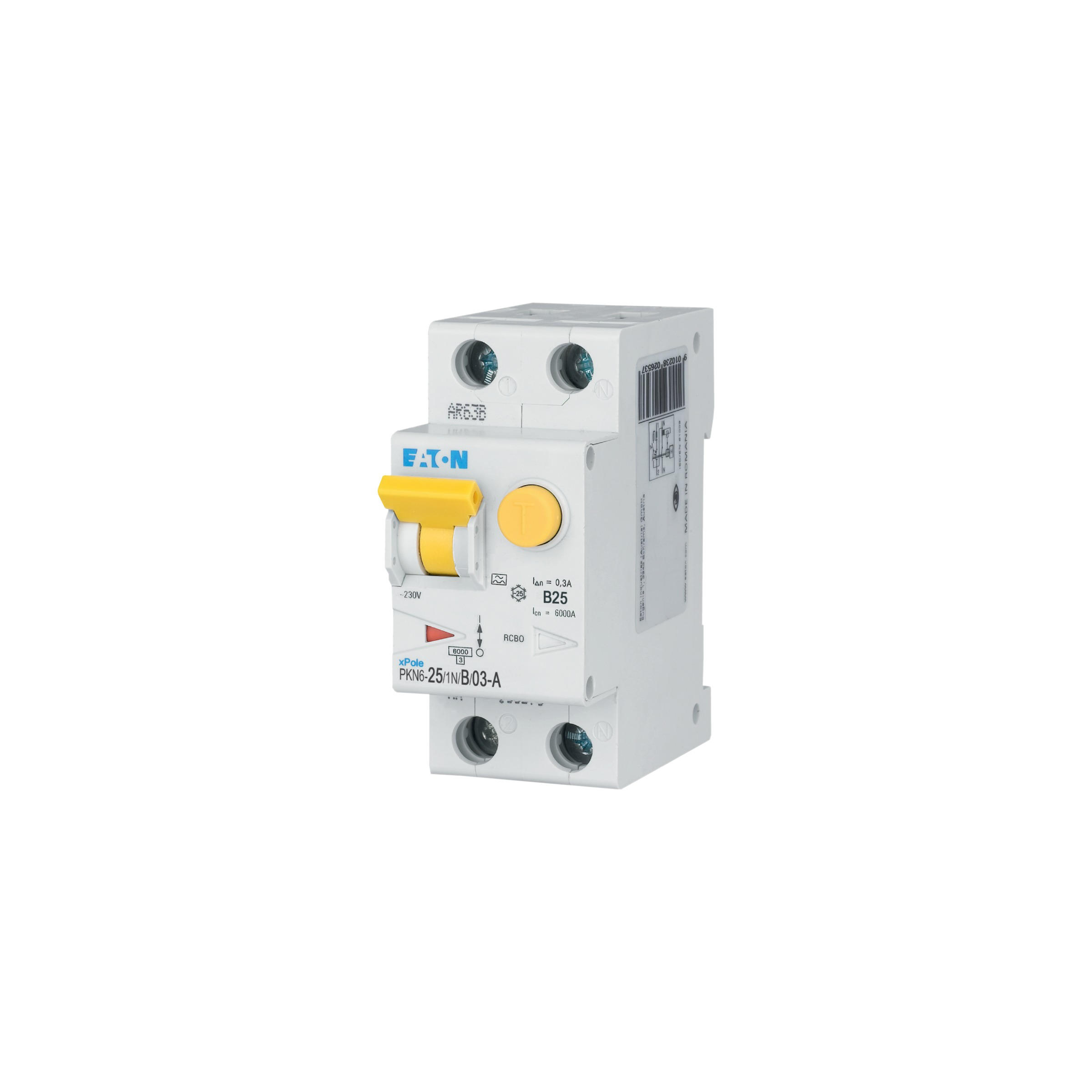 Eaton Aardlekautomaat B25A 1P+N 300Ma 6Ka - Afbeelding 2