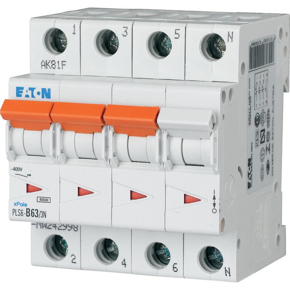 Eaton Automaat B63A 3P+N 6Ka