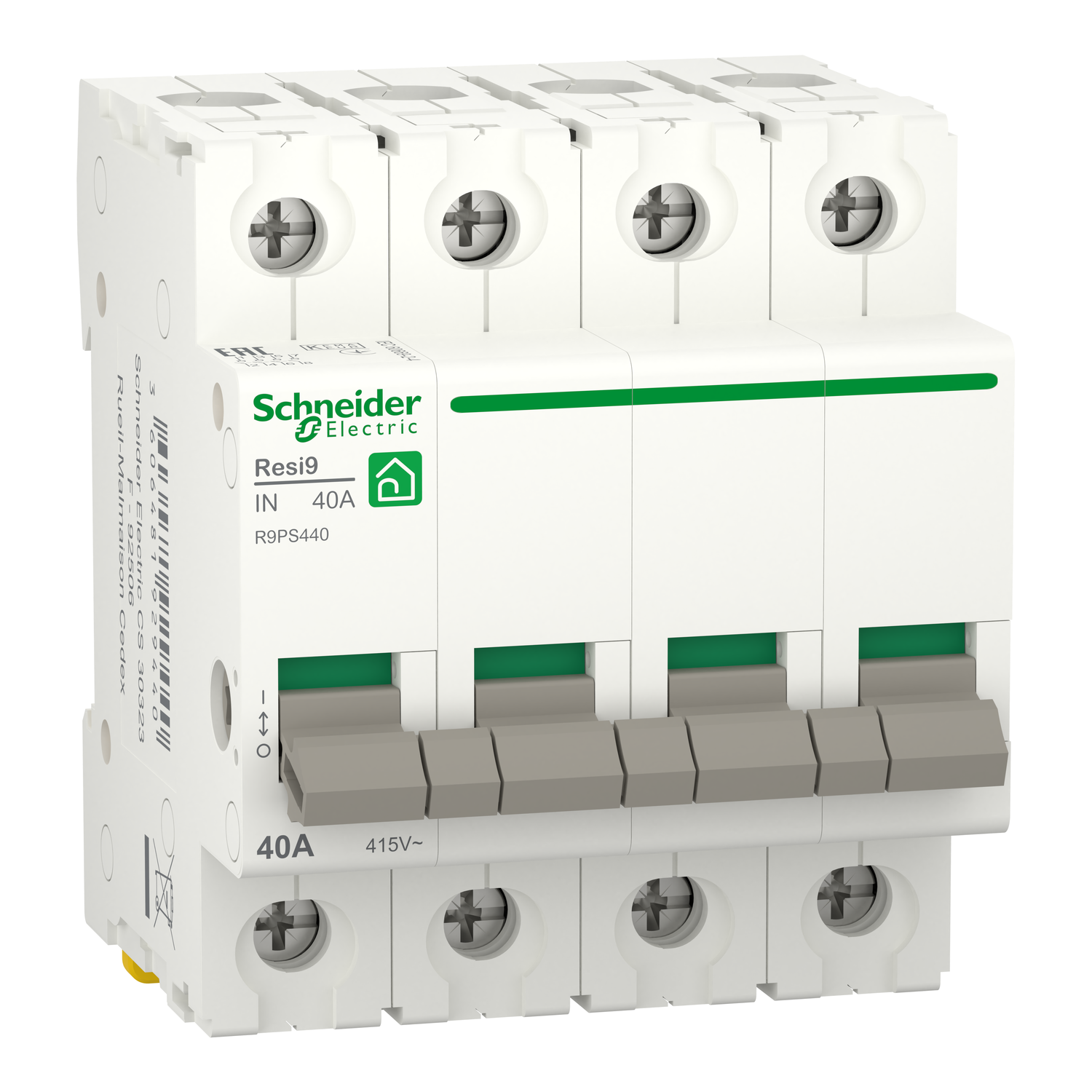 Schneider Electric Hoofdschakelaar 40A 4P Resi9 - Afbeelding 3