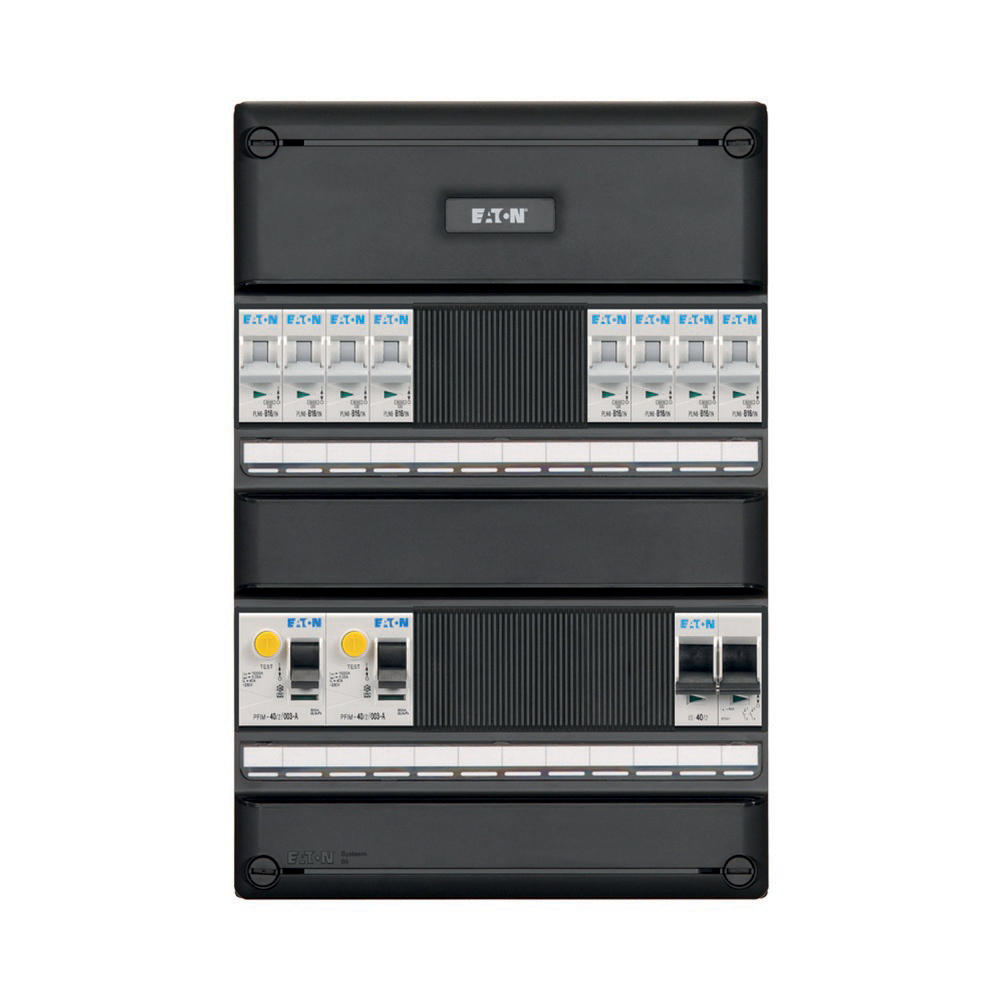 Eaton Groepenkast 8 Groeps 2X(2P)Aardlks + 2P Hfds 1F