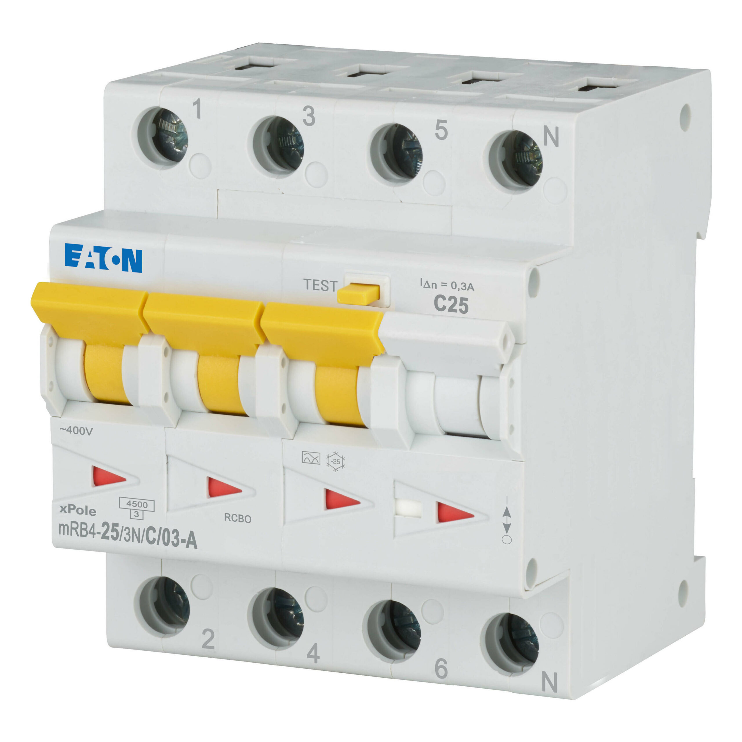 Eaton Aardlekautomaat C25A 3P+N 300Ma 4.5Ka