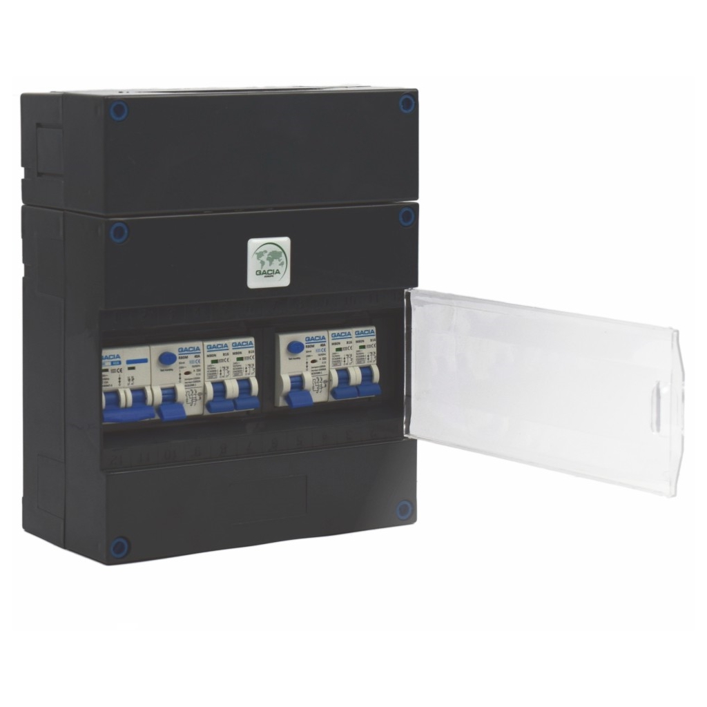 Gacia Europe 1F Groepenkast 2X B16A + 2X Als 2P 40A 30Ma + Hfds 2P
