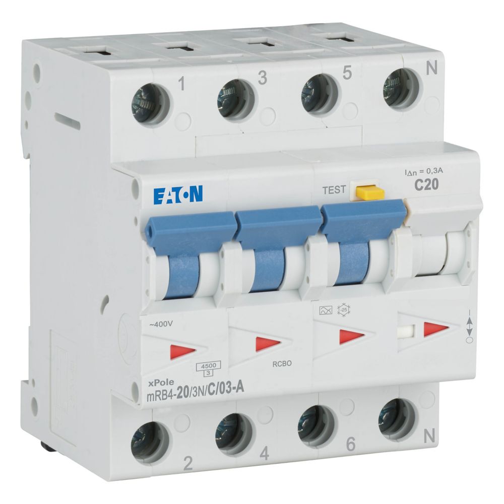 Eaton Aardlekautomaat C20A 3P+N 300Ma 4.5Ka - Afbeelding 6