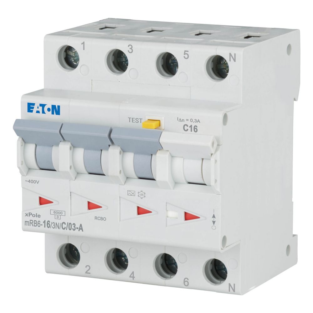 Eaton Aardlekautomaat C16A 3P+N 300Ma 6Ka - Afbeelding 4