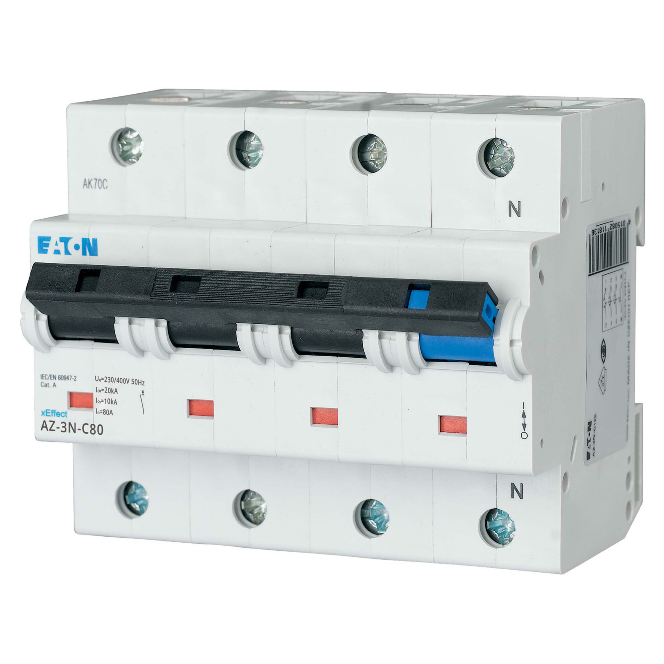 Eaton Automaat C80A 3P+N 20Ka - 6Module Breed! - Afbeelding 2