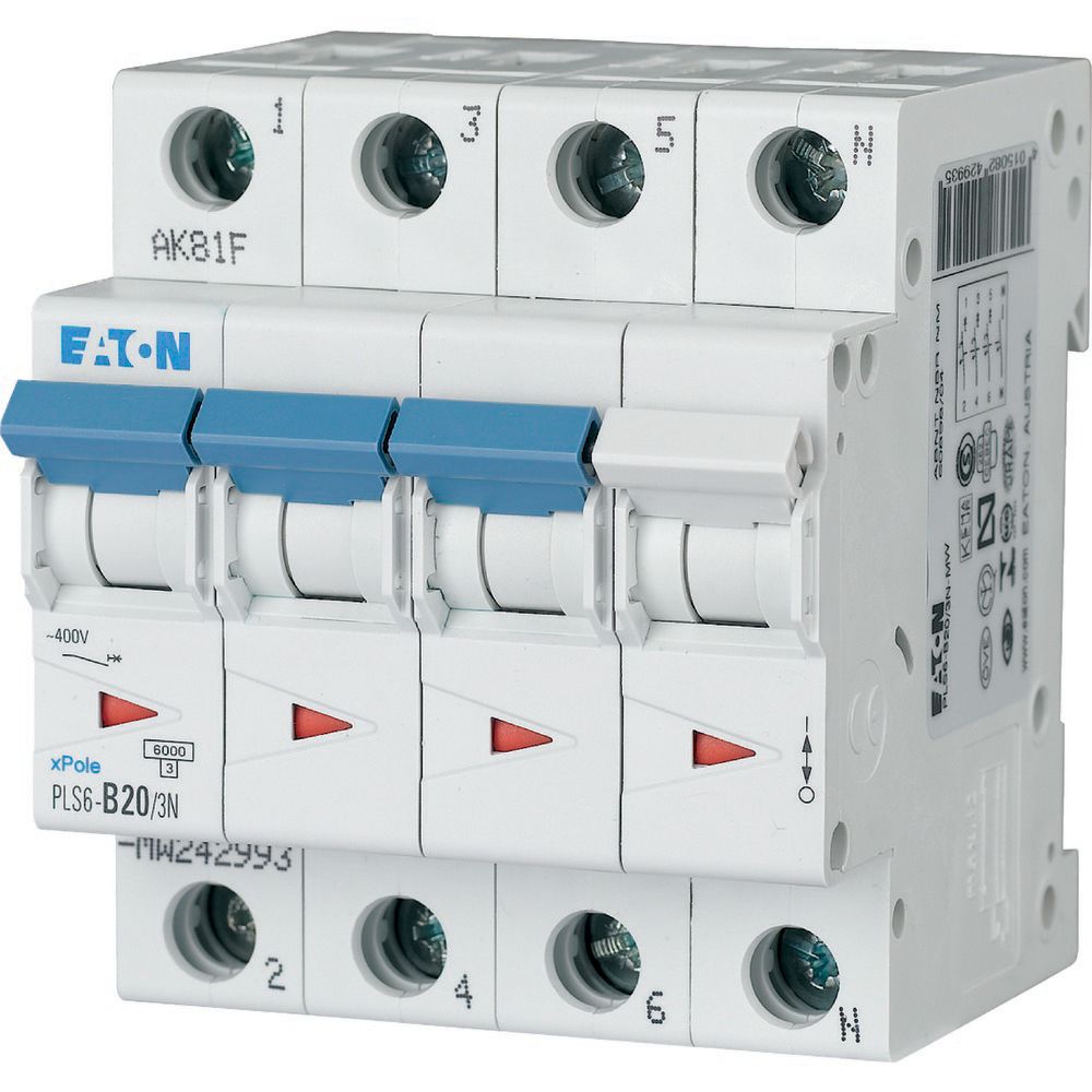 Eaton Automaat B20A 3P+N 6Ka - Afbeelding 2