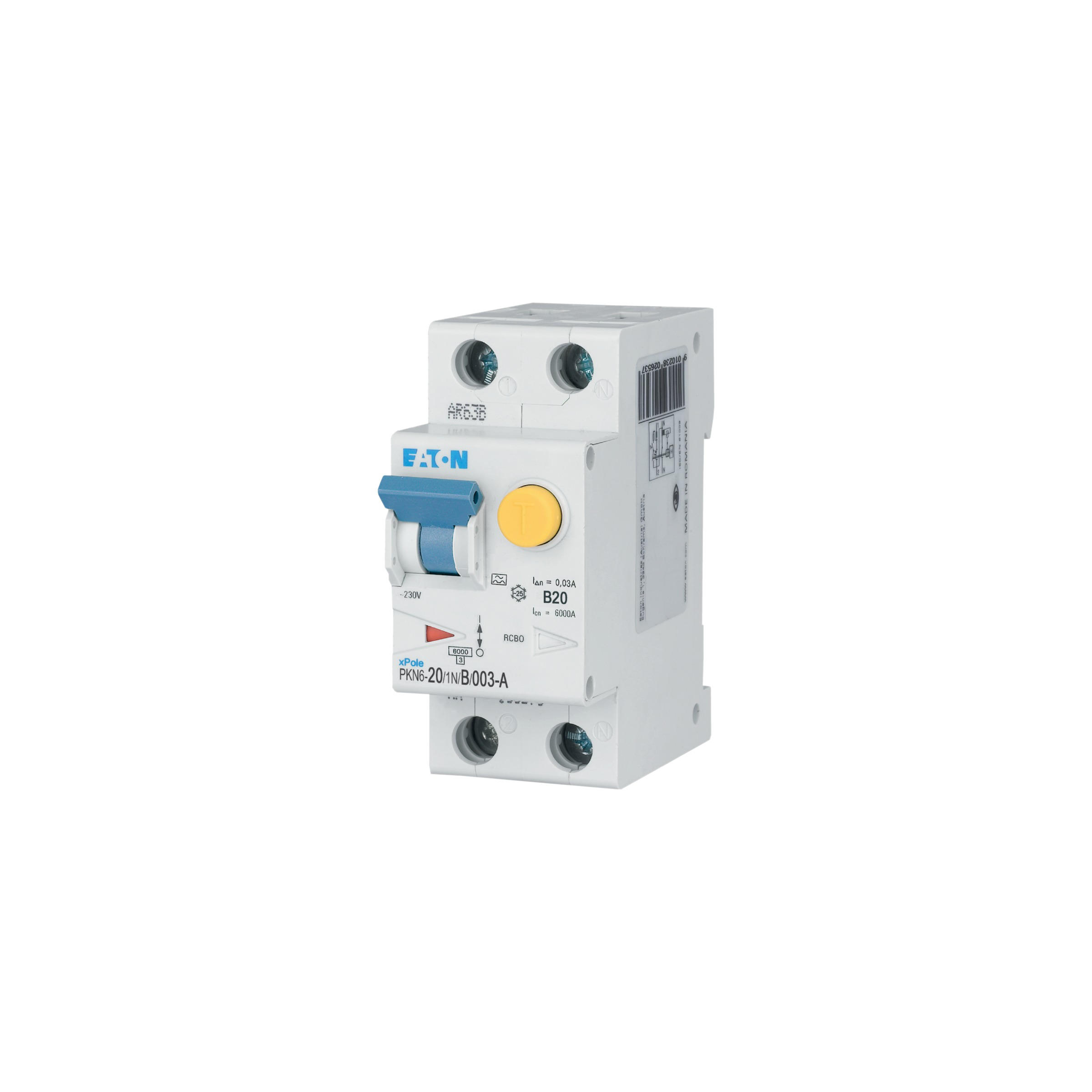 Eaton Aardlekautomaat B20A 1P+N 30Ma 6Ka - Afbeelding 3