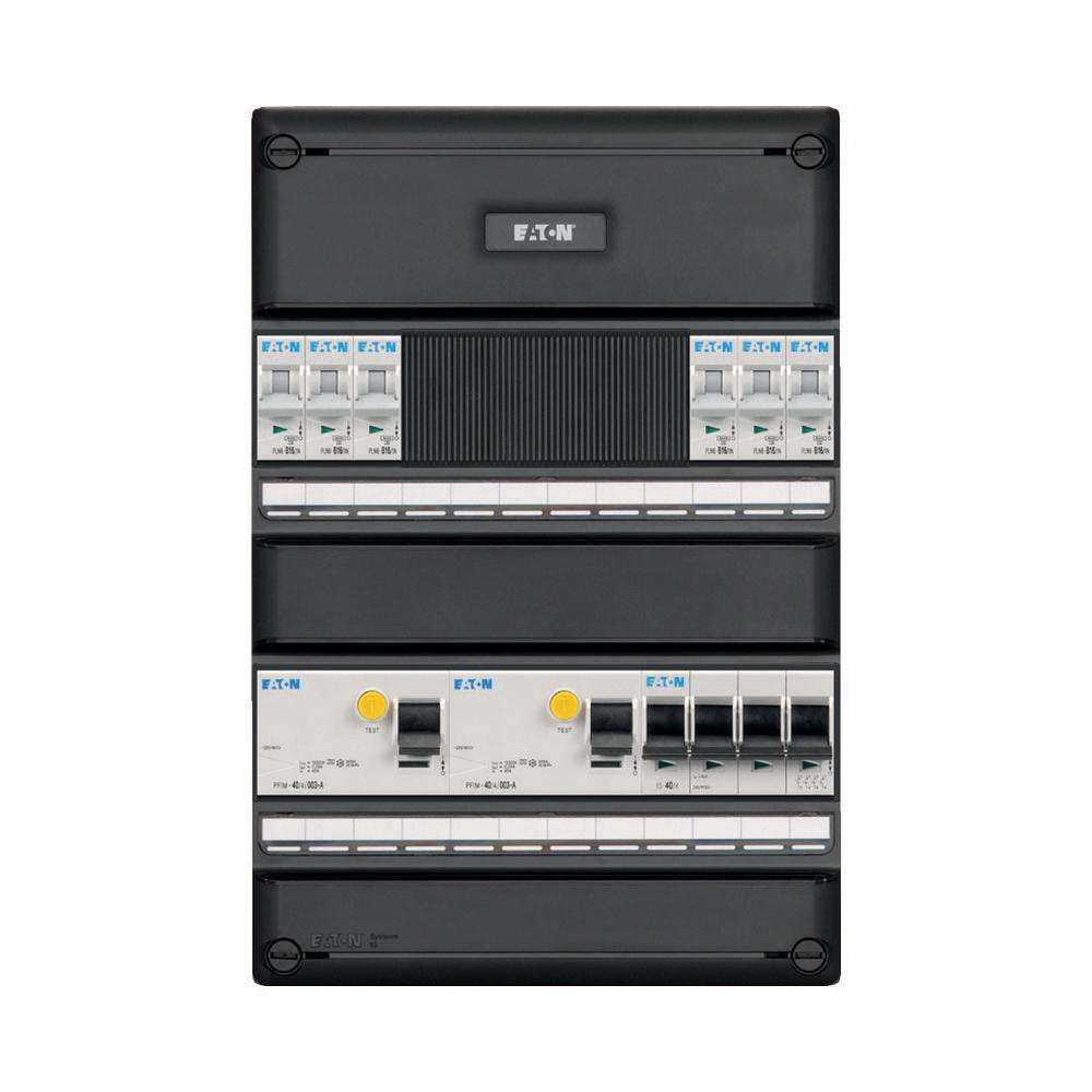 Eaton Groepenkast 6 Groeps 2X(4P)Aardlks + 4P Hfds 3F
