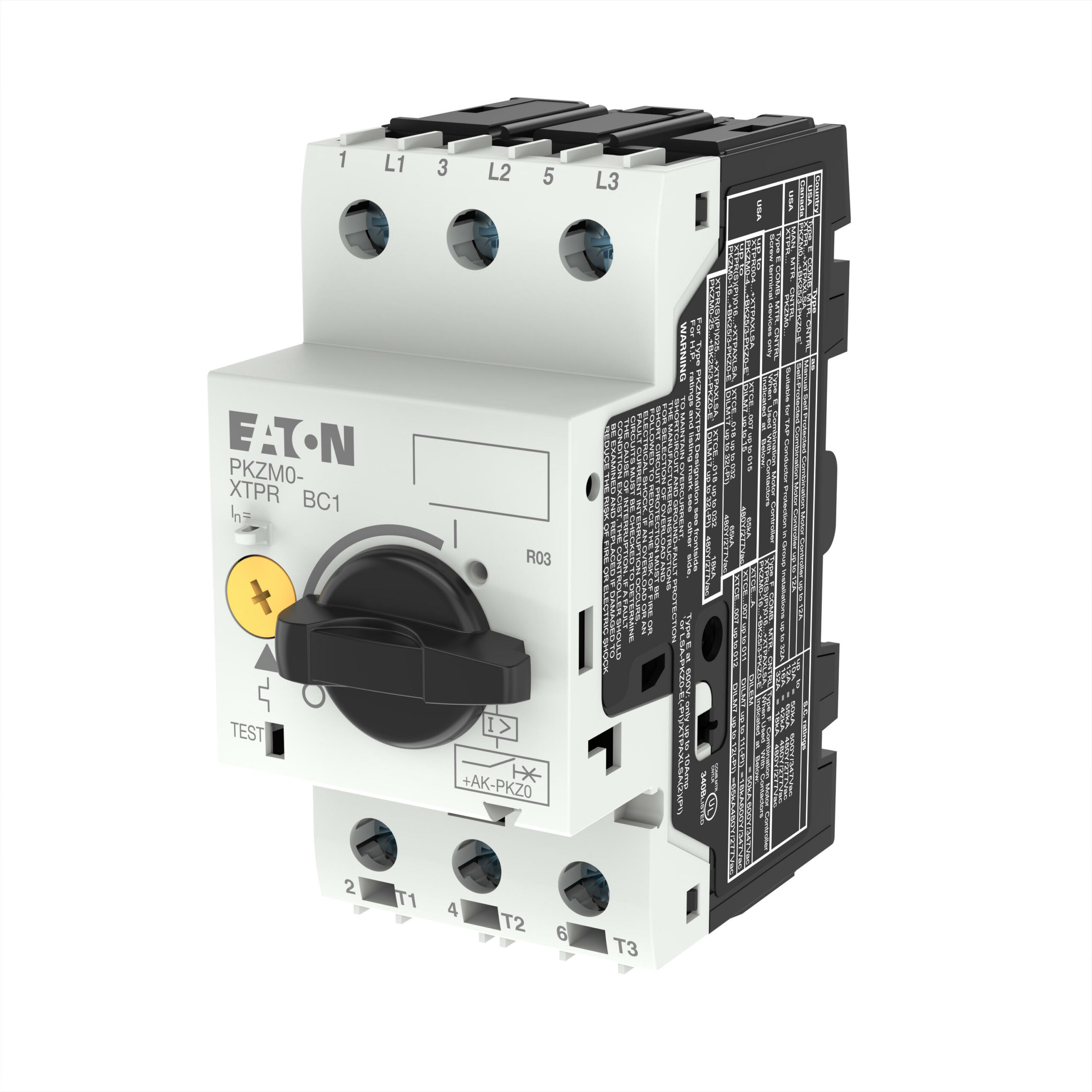 Eaton Motorbeveiligingsschak.pkzm0-1A 3P 0.63Tm1A