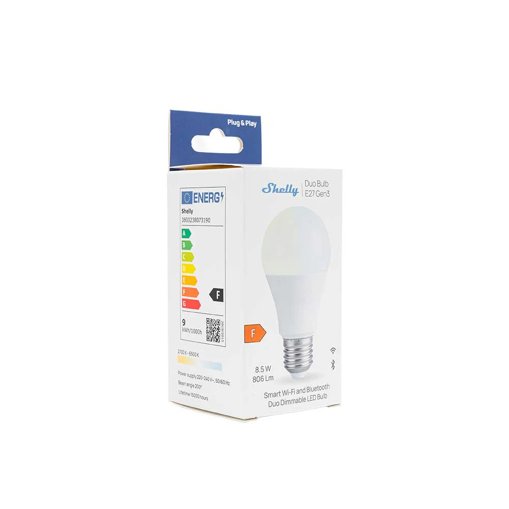 Shelly Duo Bulb E27 Gen3 - S3BL-D010009AEU - Afbeelding 5