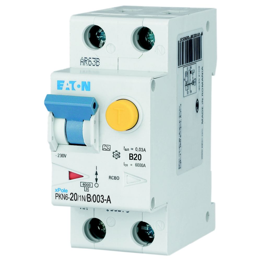 Eaton Aardlekautomaat B20A 1P+N 30Ma 6Ka - Afbeelding 7