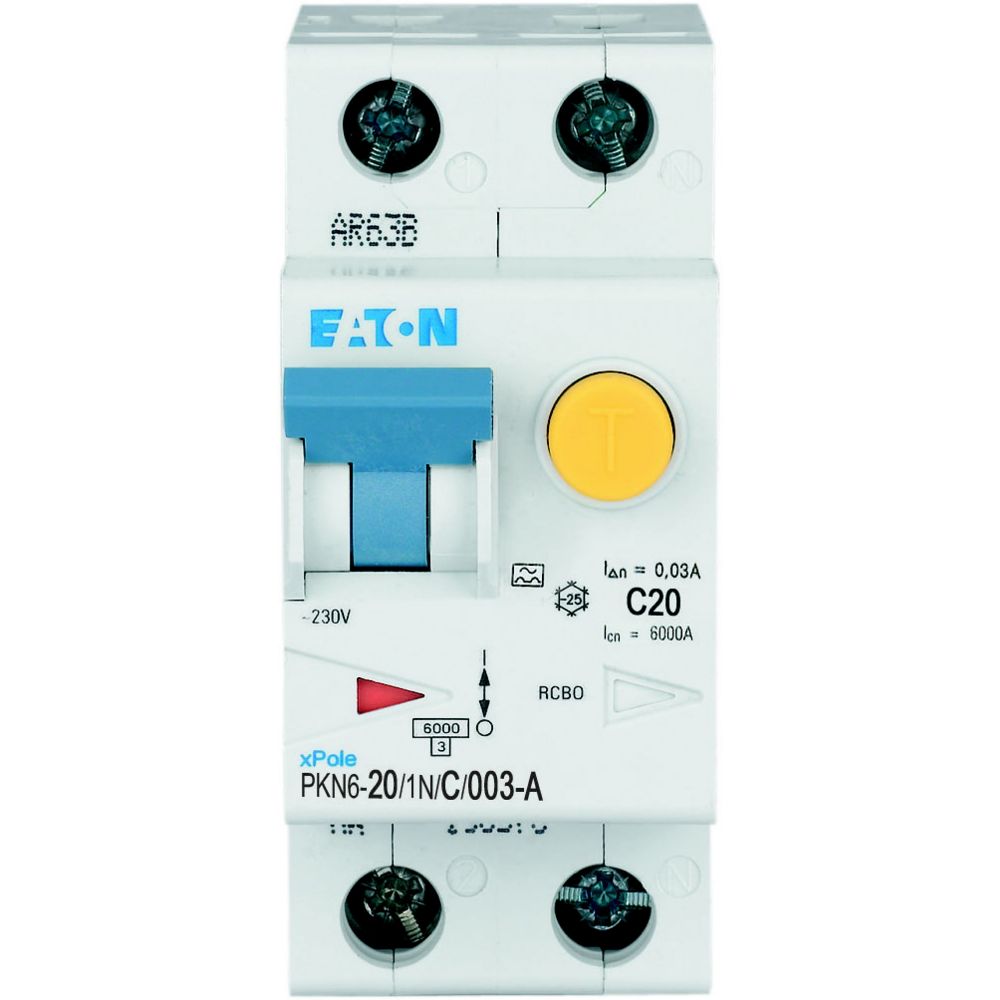 Eaton Aardlekautomaat C20A 1P+N 30Ma 6Ka - Afbeelding 9
