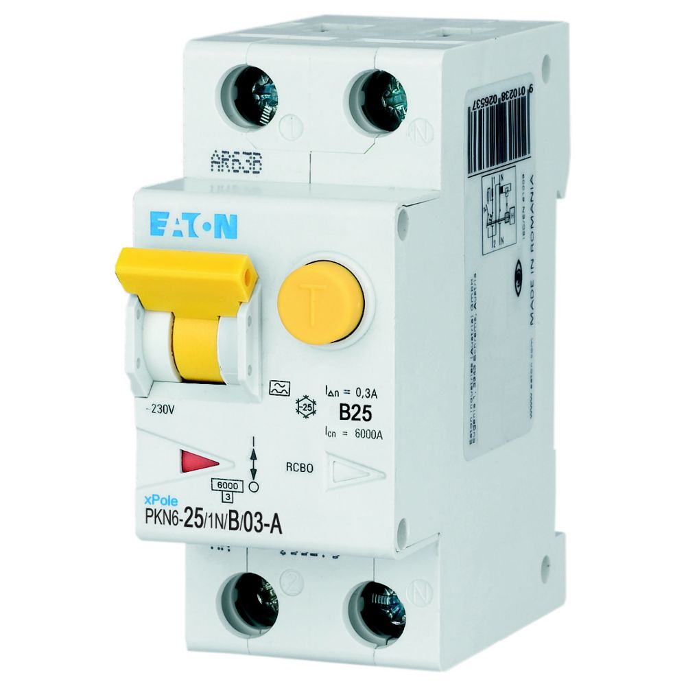Eaton Aardlekautomaat B25A 1P+N 300Ma 6Ka - Afbeelding 7