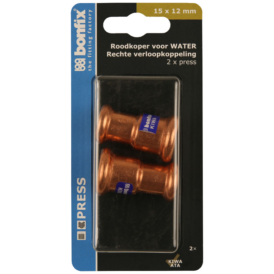 BONFIX Blister M-press RK-water verloopkopp. 15 x 12 mm 2st