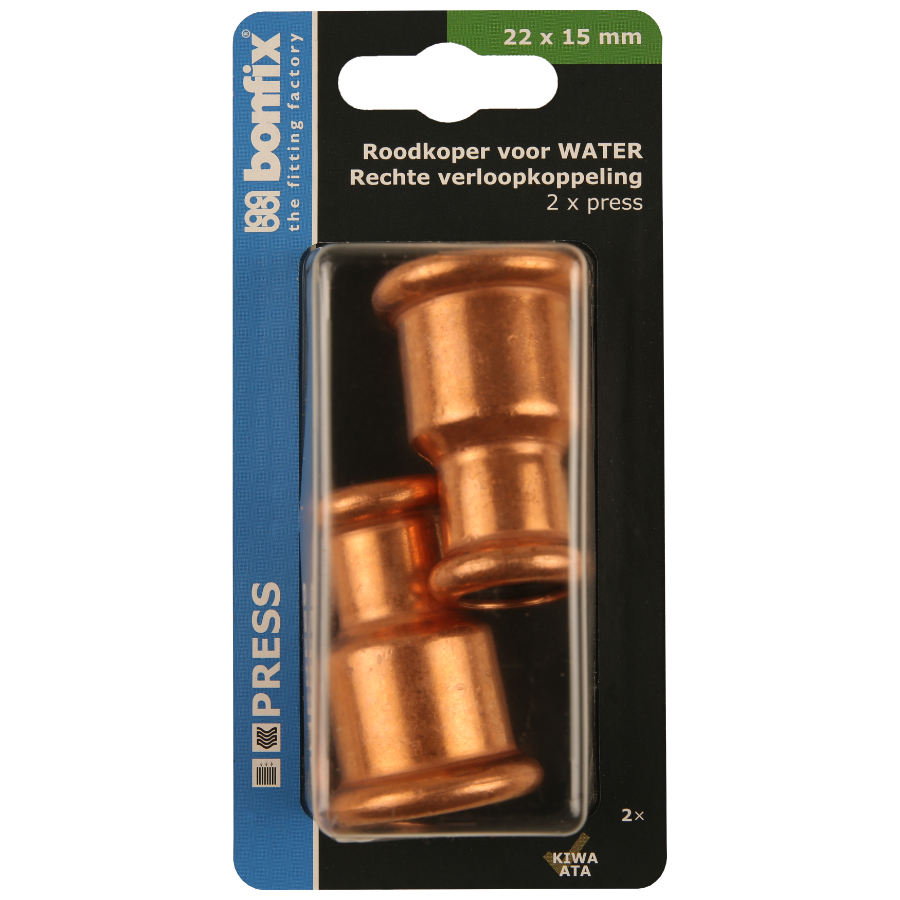 BONFIX Blister M-press RK-water verloopkopp. 22 x 15 mm 2st