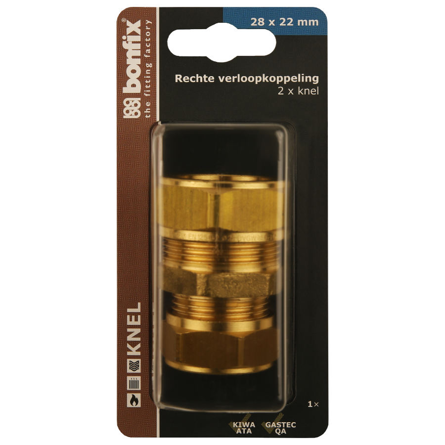 BONFIX Blister rechte koppeling 28 x 22 mm 1st