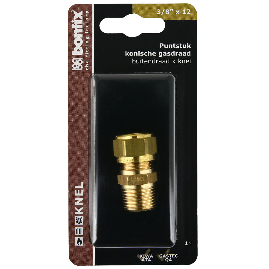 BONFIX Blister Puntstuk 3/8" buitendraad x 12 mm