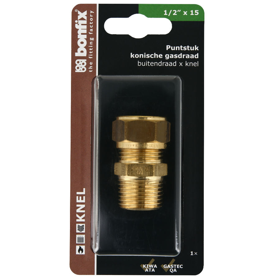 BONFIX Blister Puntstuk 1/2" buitendraad x 15 mm