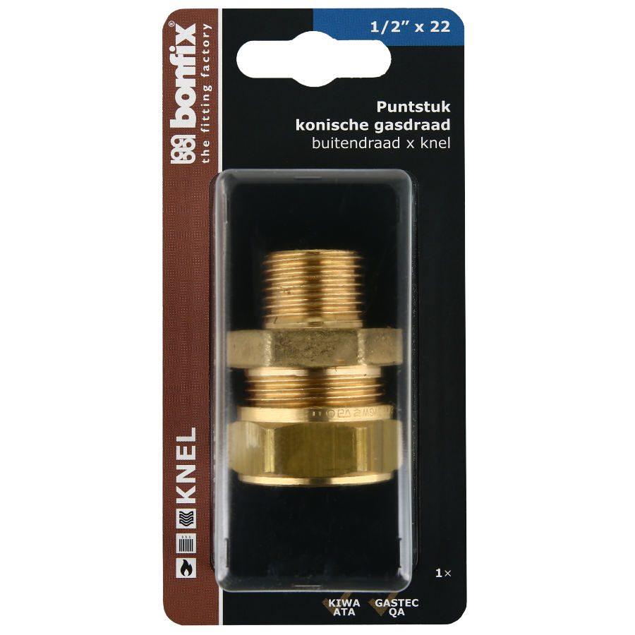 BONFIX Blister Puntstuk 1/2" buitendraad x 22 mm