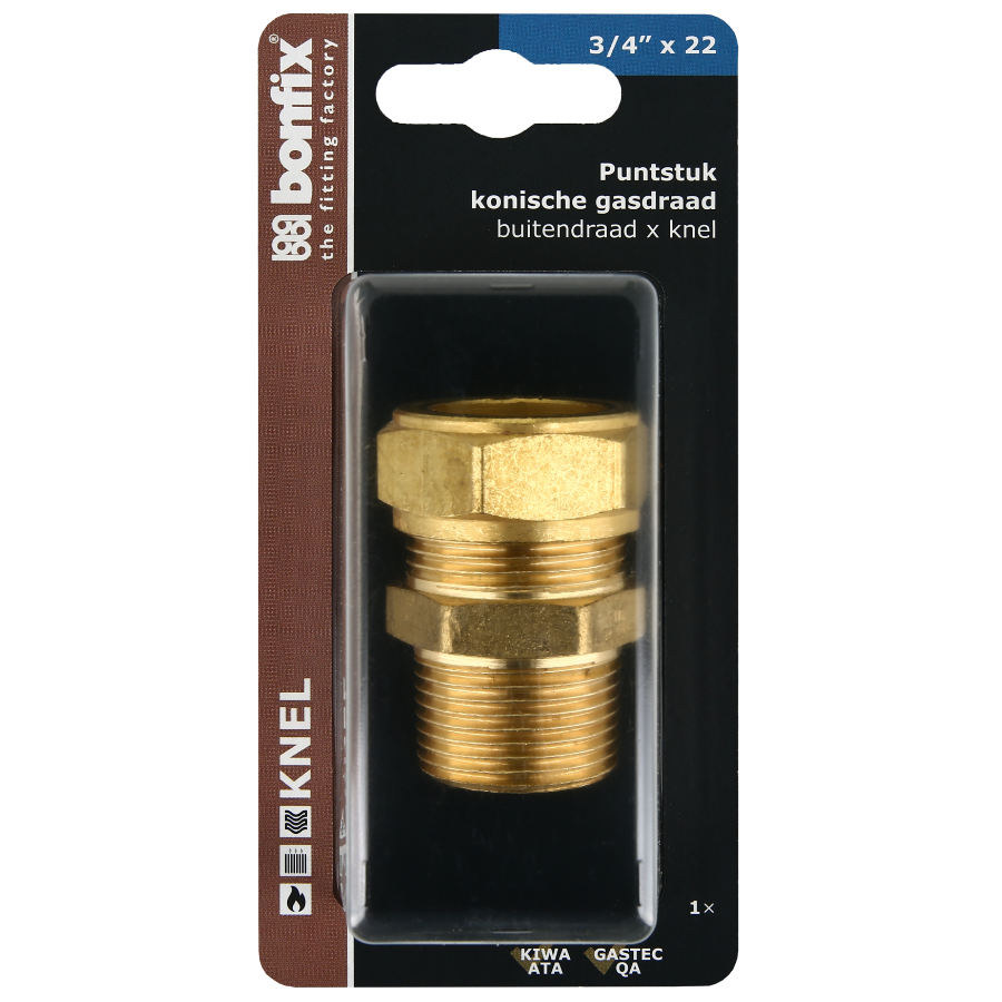 BONFIX Blister Puntstuk 3/4" buitendraad x 22 mm