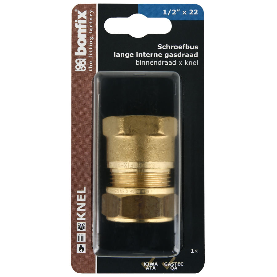 BONFIX Blister Schroefbus 1/2" binnendraad x 22 mm