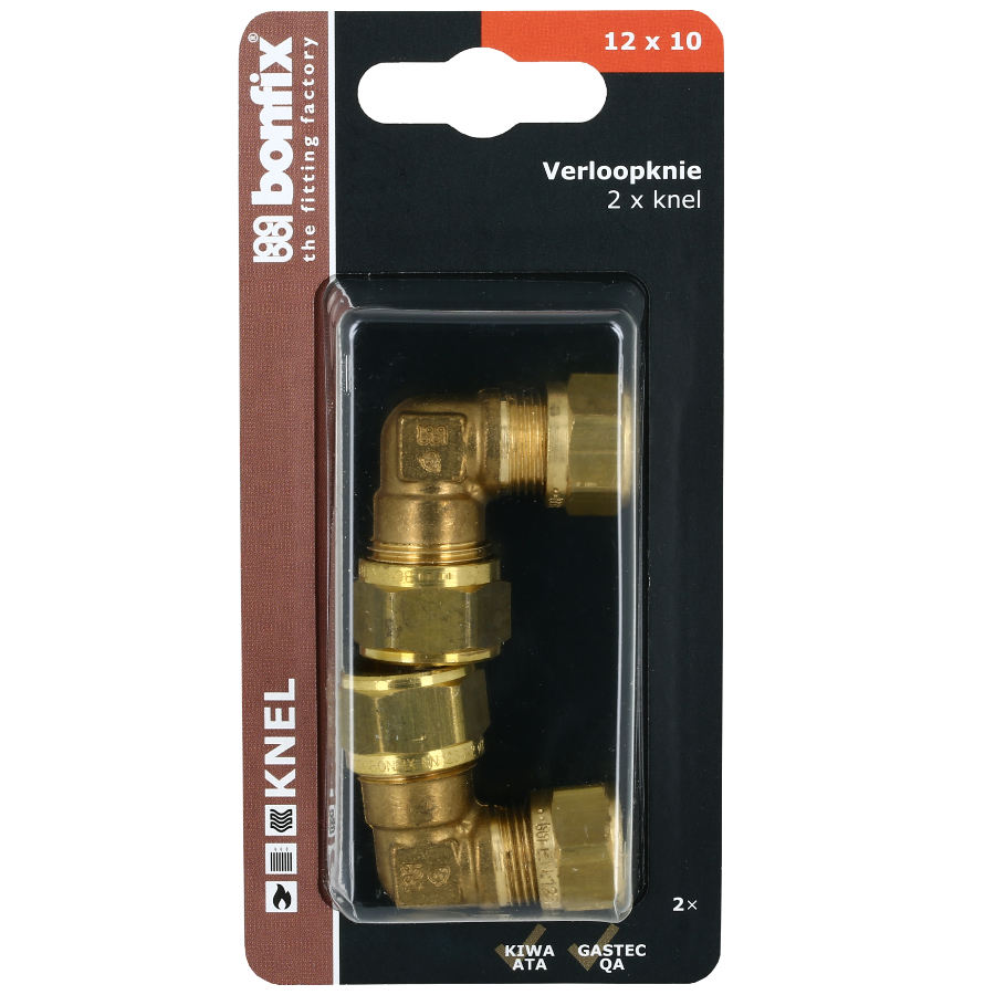 BONFIX Blister verloopknie 12 x 10 mm 2 stuks