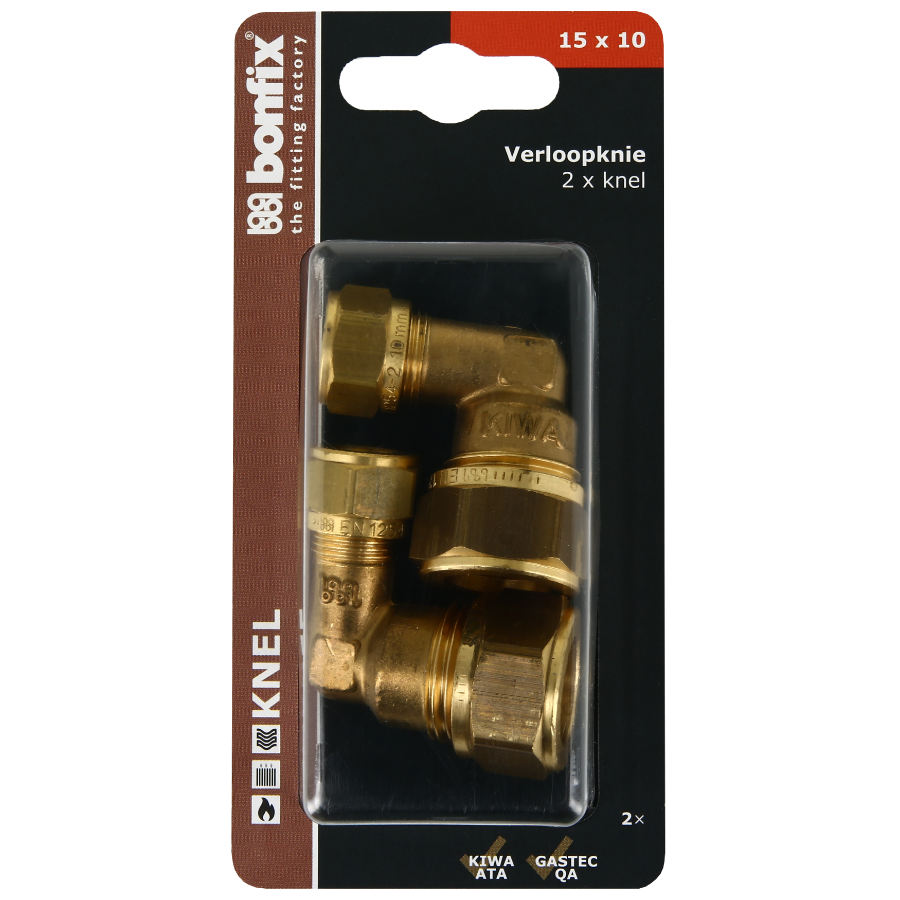 BONFIX Blister verloopknie 15 x 10 mm 2 stuks