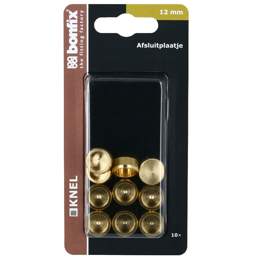 BONFIX Blister Afsluitplaat 12 mm 10 stuks