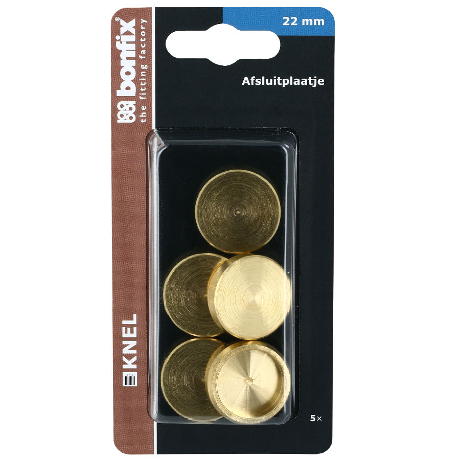 BONFIX Blister Afsluitplaat 22 mm 5 stuks