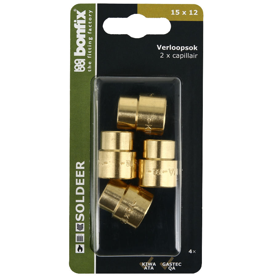 BONFIX Blister Cap verloopsok 15 x 12 mm 4 stuks