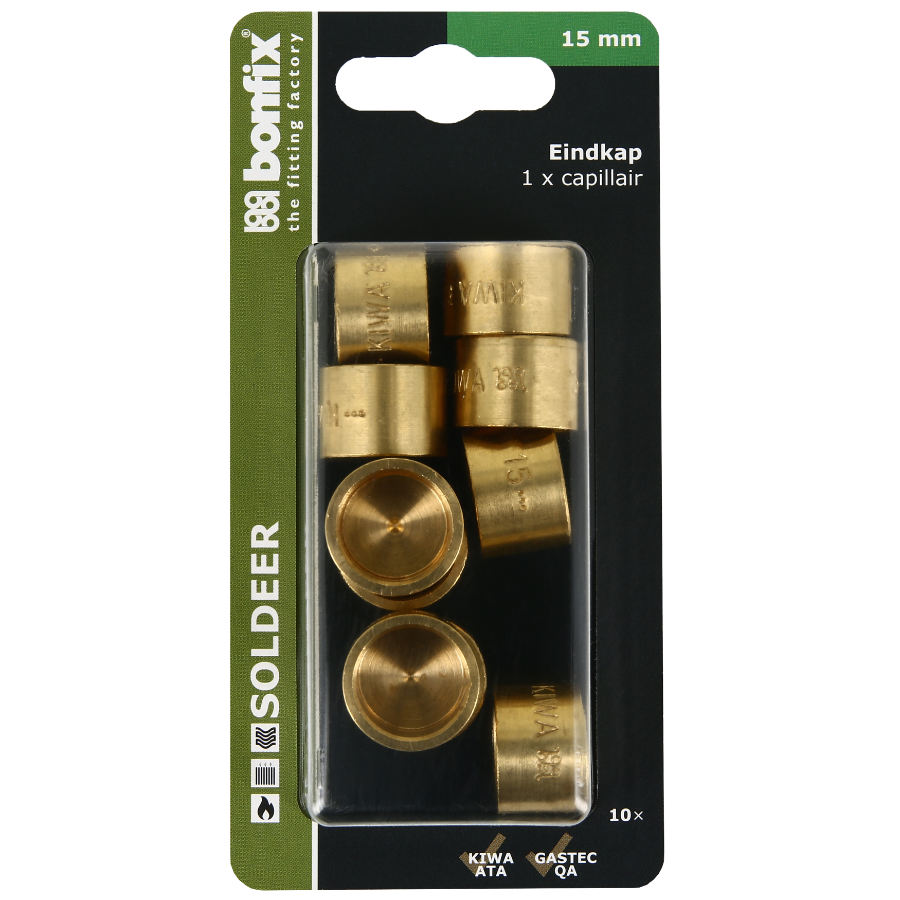 BONFIX Blister Cap soldeerkap 15 mm 10 stuks