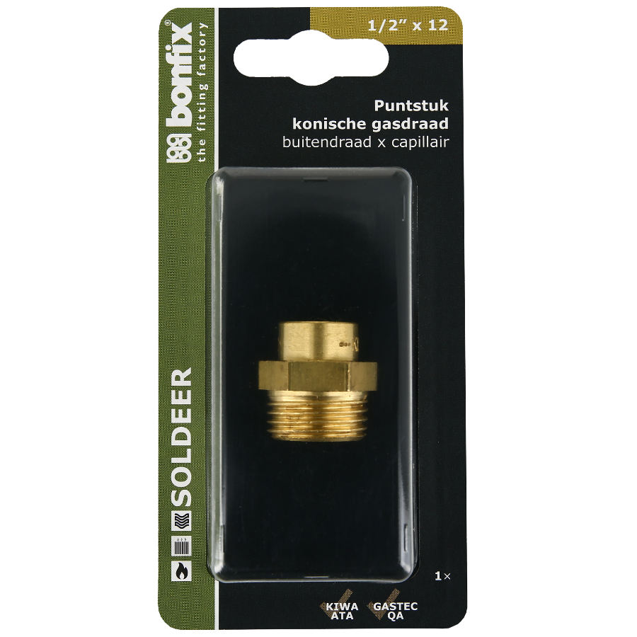 BONFIX Blister Cap puntstuk konisch 1/2" x 12 mm