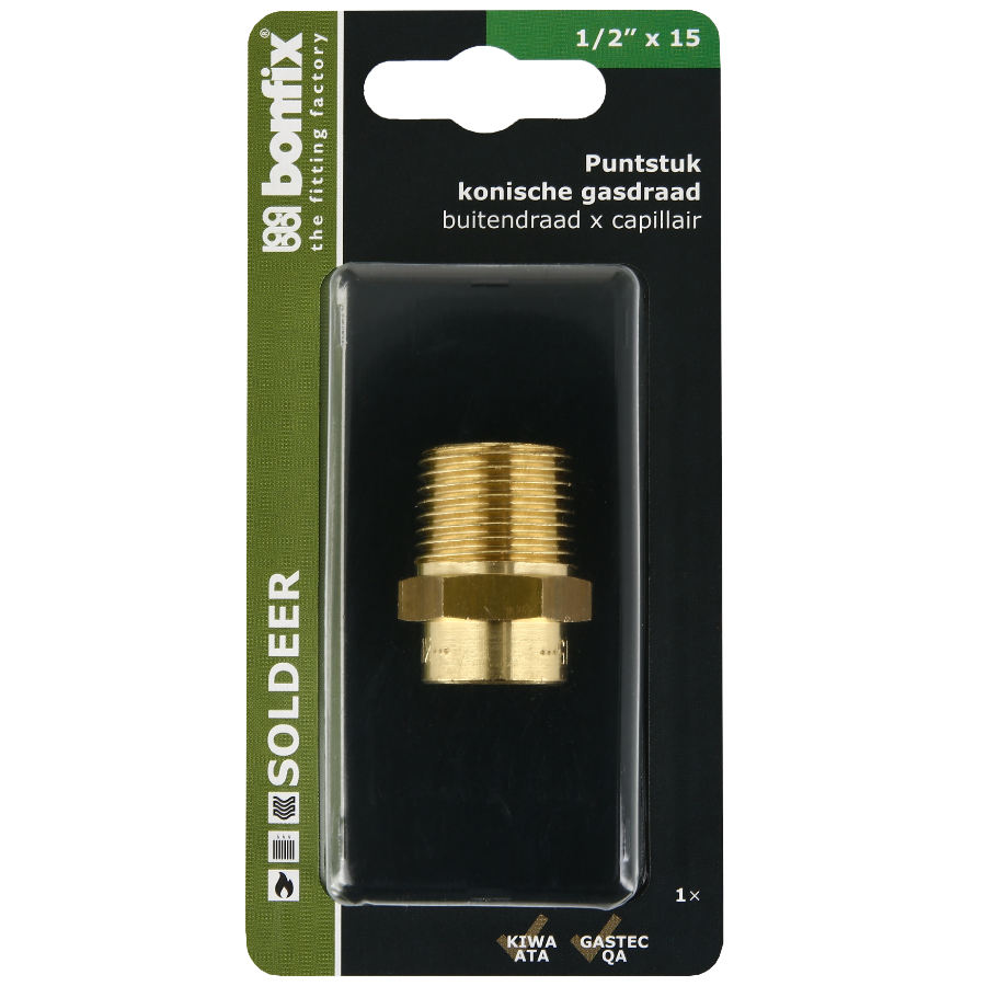BONFIX Blister Cap puntstuk konisch 1/2" x 15 mm