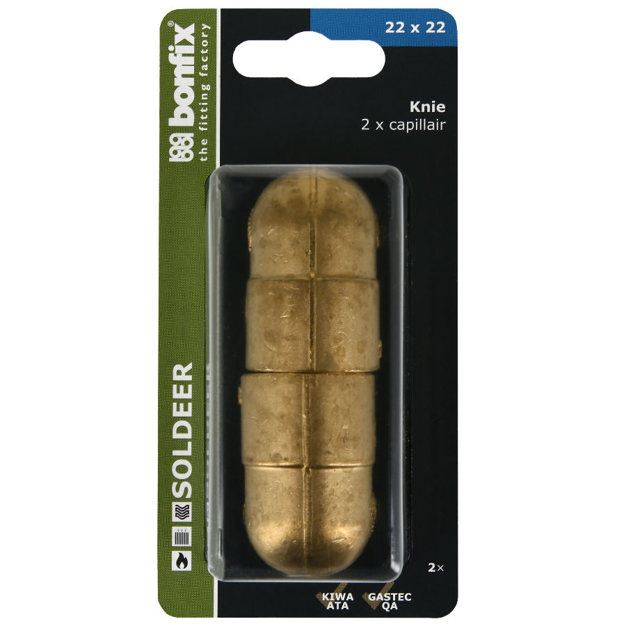 BONFIX Blister Cap kniekoppeling 22 x 22 mm 2 stuks