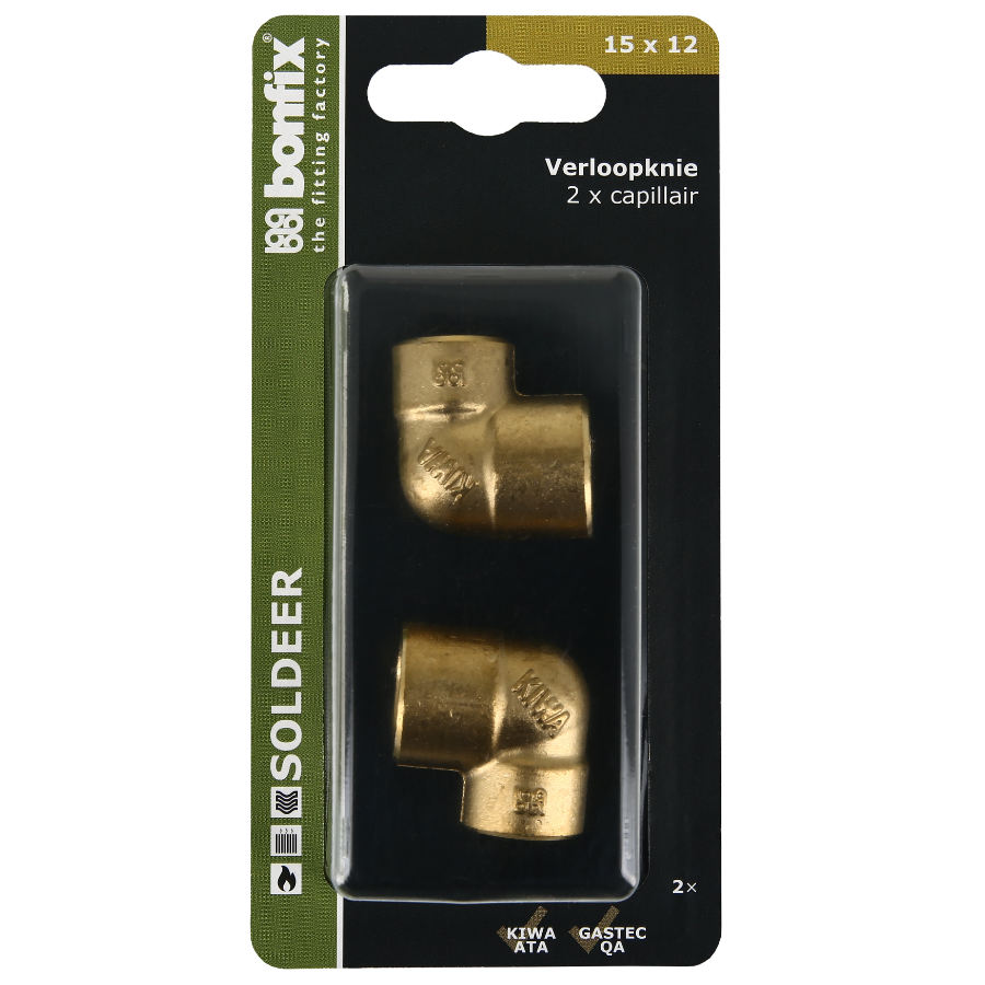 BONFIX Blister Cap verloopknie 15 x 12 mm 2 stuks