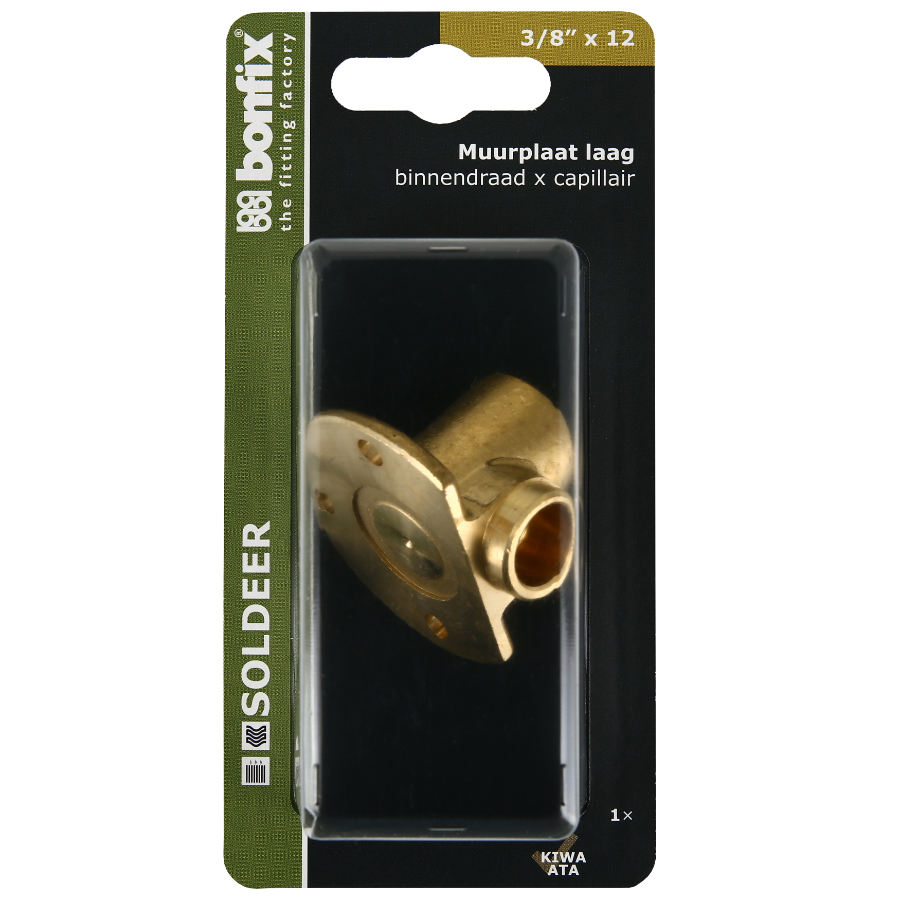 BONFIX Blister Muurplaat laag 3/8" binnendraad x 12 mm