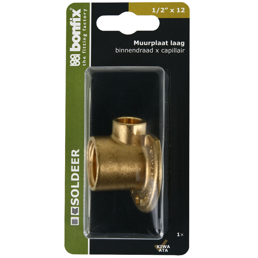 BONFIX Blister Muurplaat laag 1/2" binnendraad x 12 mm