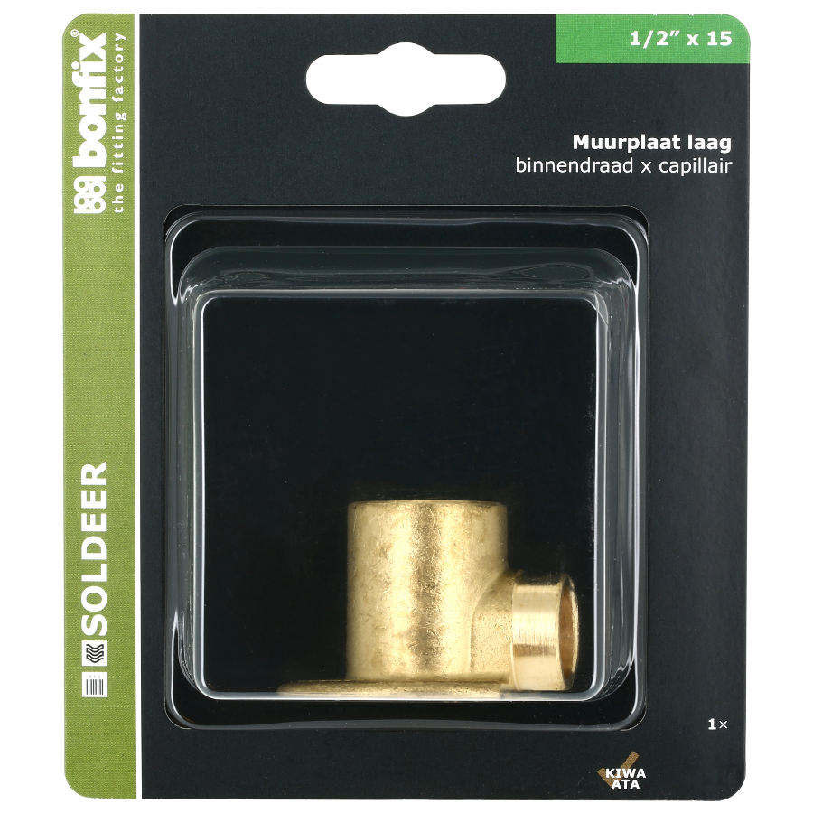 BONFIX Blister Muurplaat laag 1/2" binnendraad x 15 mm