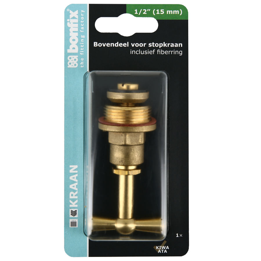 BONFIX Blister Messing bovendeel voor stopkraan 1/2" (15 mm)