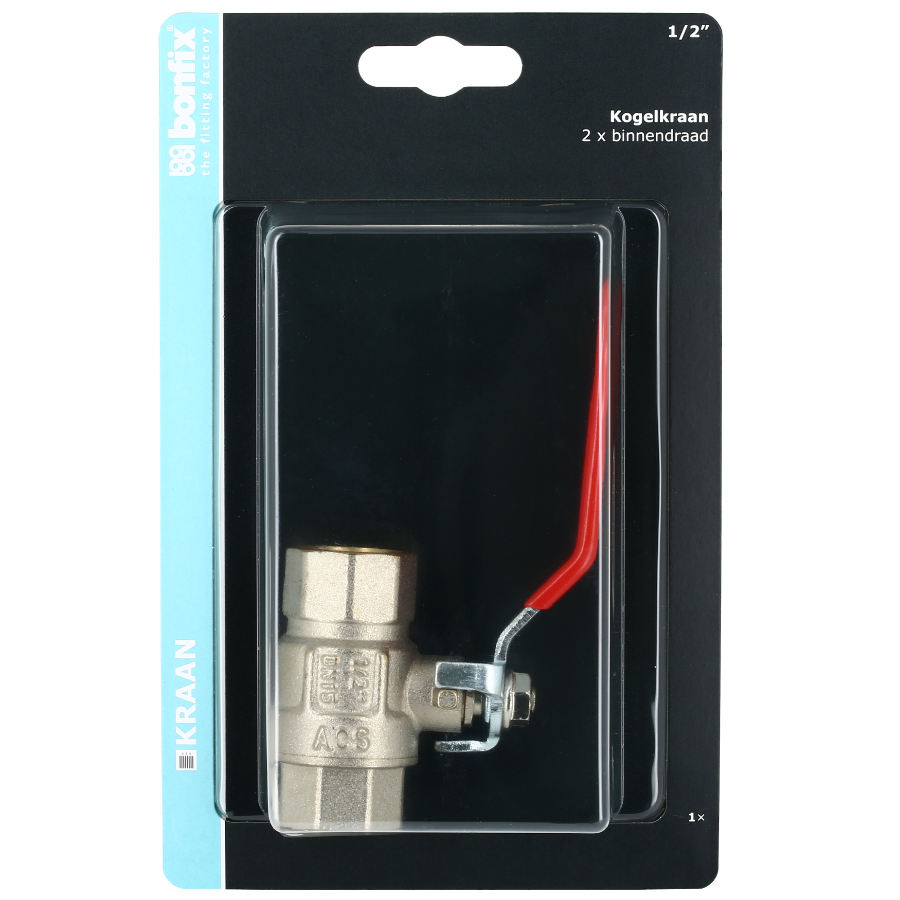 BONFIX Blister Kogelkraan 1/2" bi.dr. x 1/2" binnen