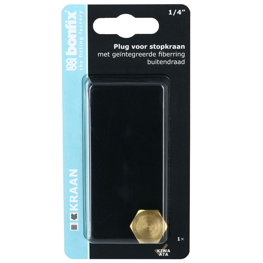 BONFIX Blister Afdekstop 1/4" met O-ring voor stopkraan