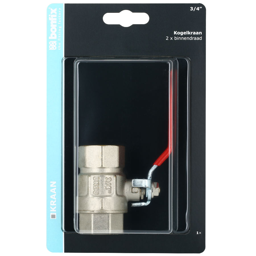 BONFIX Blister Kogelkraan 3/4" bi.dr. x 3/4" binnen