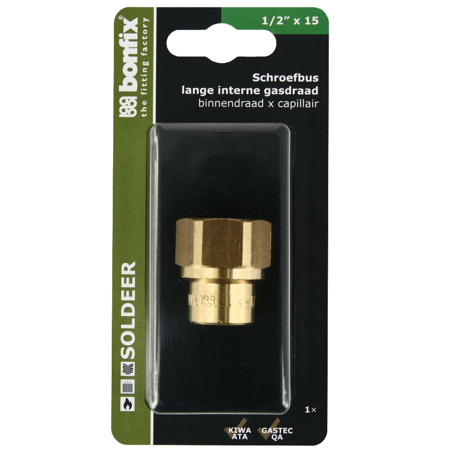 BONFIX Blister Cap schroefbus lang 1/2" x 15 mm