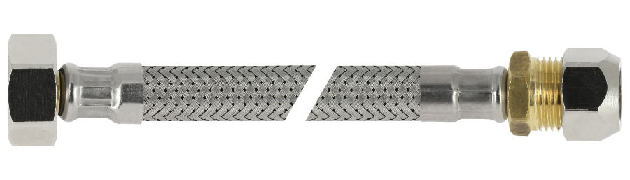BONFIX Blister RVS Flexibele slang 60 cm 1/2"bi x 12 mm knel