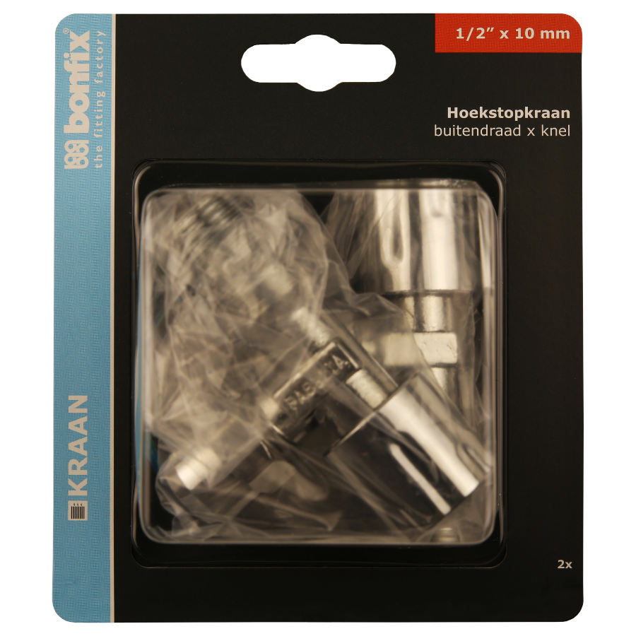 BONFIX Blister hoekstopkraan 1/2 x 10 mm 2 stuks