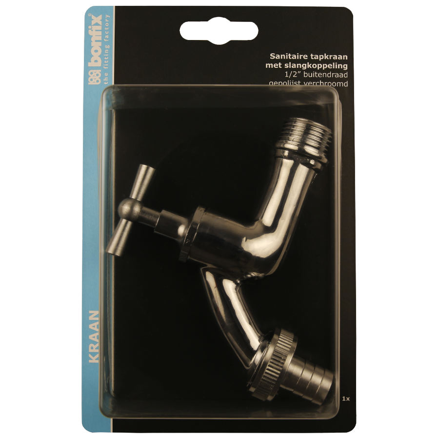 BONFIX Blister tapkraan 1/2 + Wartel chroom